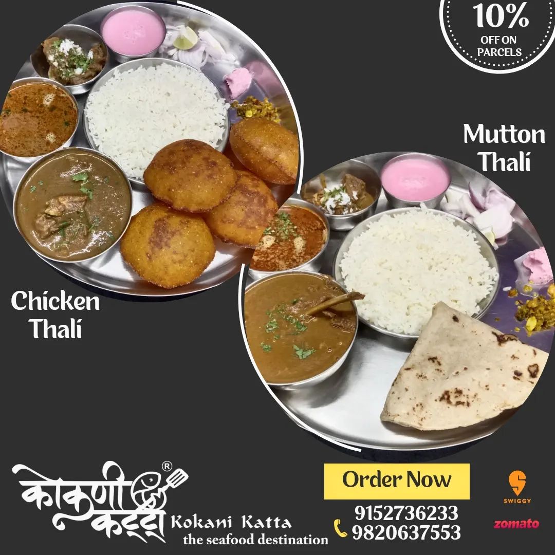 KOKANI KATTA the seafood destination
Jangid Enclave, Opp Laxmi Park, Beverly Park, Kanakia Road, Mira road East.
9152736233/9820637553

**10%Discount on Home Delivery Orders**
*T&C apply

#Kokanikatta…